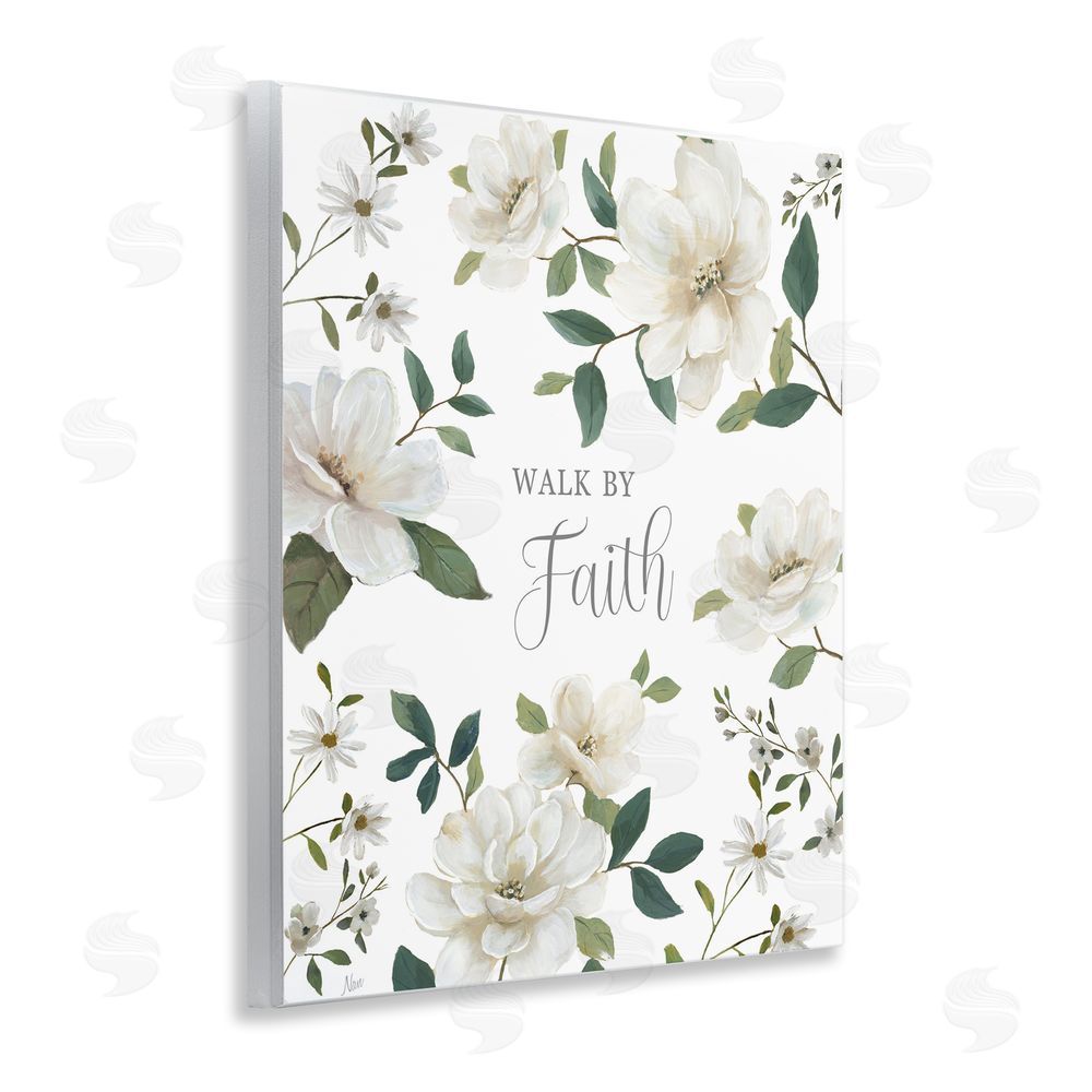 Nan Floral Walk By Faith Wooden Wall Plaque Art Print