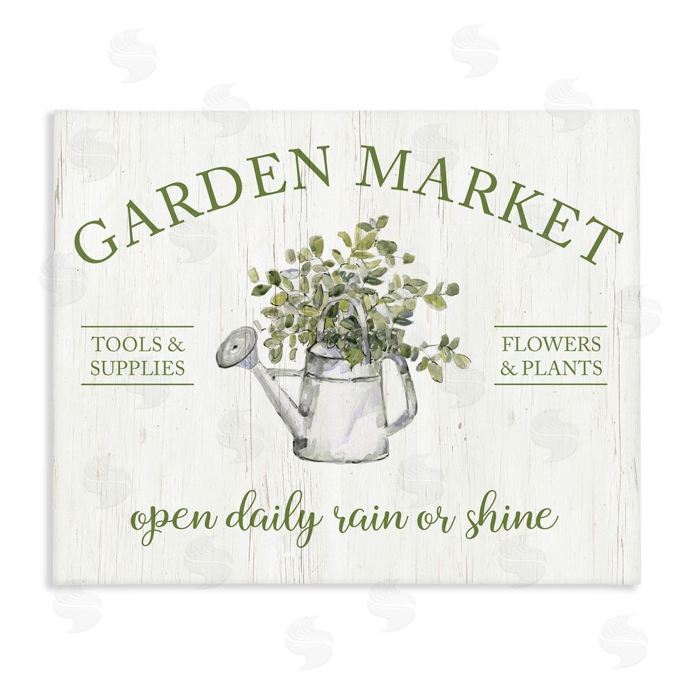Sally Swatland Open Daily Garden Market Stretched Canvas Wall Art Print