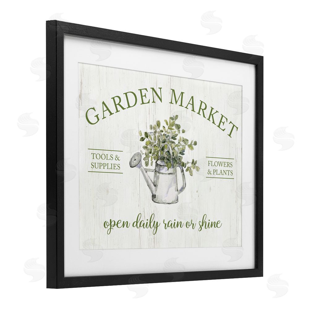 Sally Swatland Open Daily Garden Market Black Framed Print Under Glass Wall Art