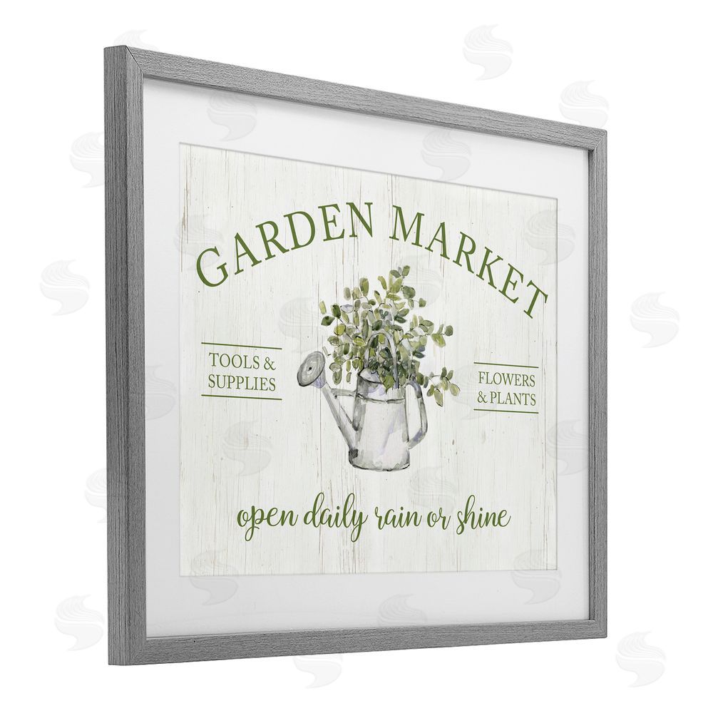 Sally Swatland Open Daily Garden Market Gray Framed Print Under Glass Wall Art