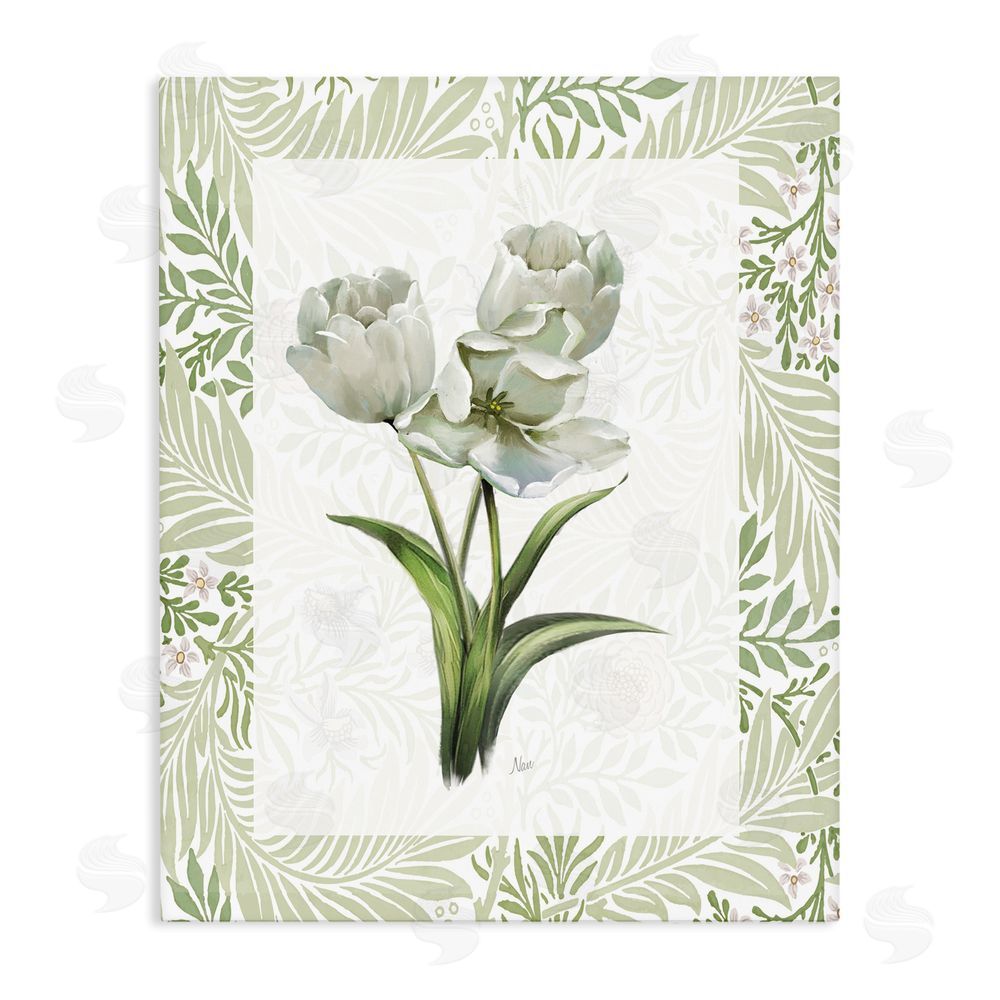 Nan Fresh Spring Tulip Bouquet Stretched Canvas Wall Art Print