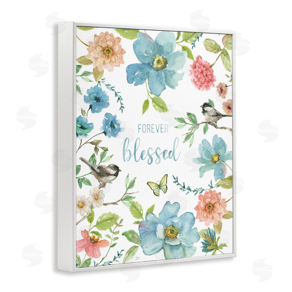 Nan Forever Blessed Pink & Blue White Framed Giclee Wall Art Print
