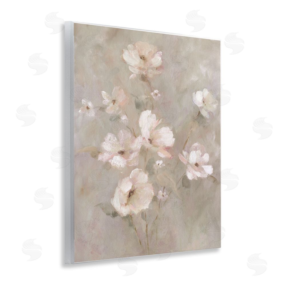 Carol Robinson Delicate Blush Floral Arrangement Wooden Wall Plaque Art Print