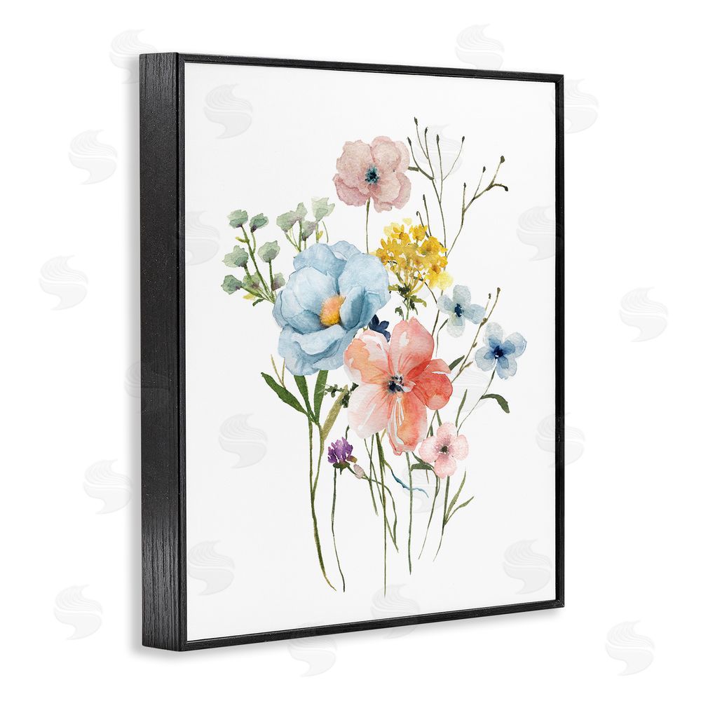Livi Finn Spring Meadow Wild Flowers Black Framed Giclee Wall Art Print