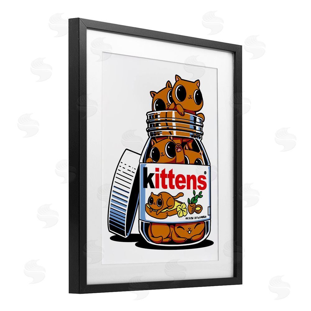 Tobe Fonseca Hazelnut Spread Cats Black Framed Print Under Glass Wall Art