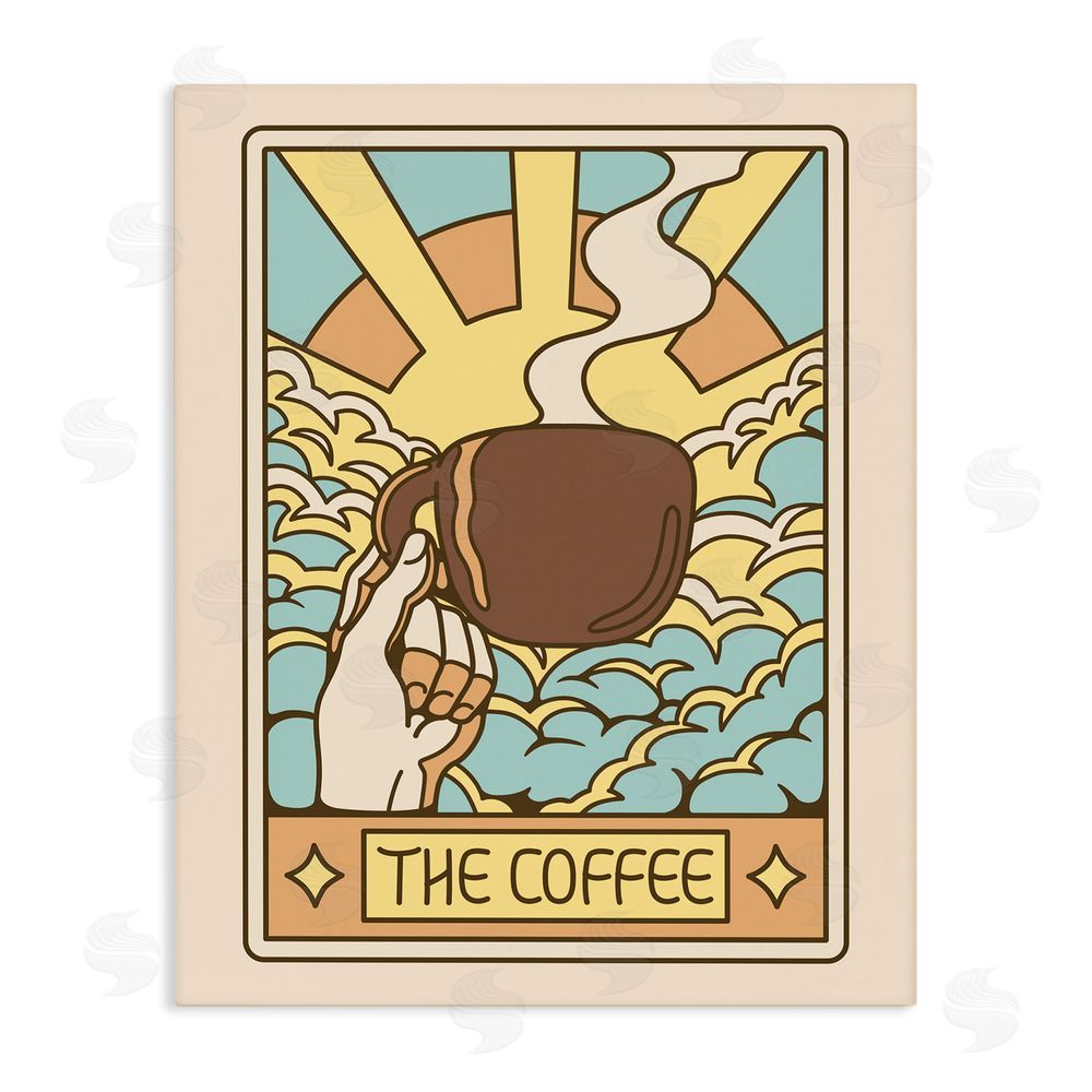Tobe Fonseca The Coffee Muted Tarot Stretched Canvas Wall Art Print