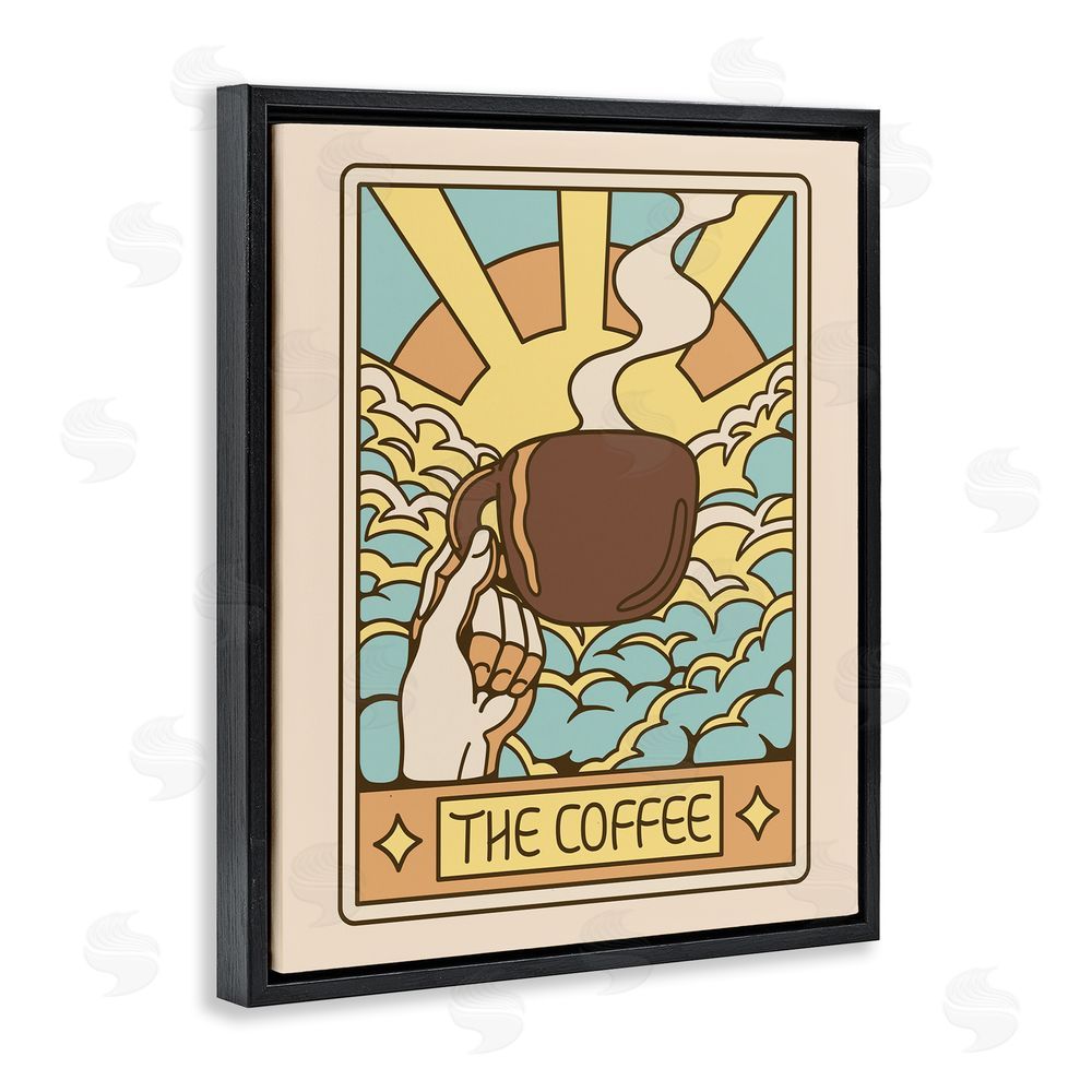 Tobe Fonseca The Coffee Muted Tarot Black Floating Frame Canvas Wall Art Print
