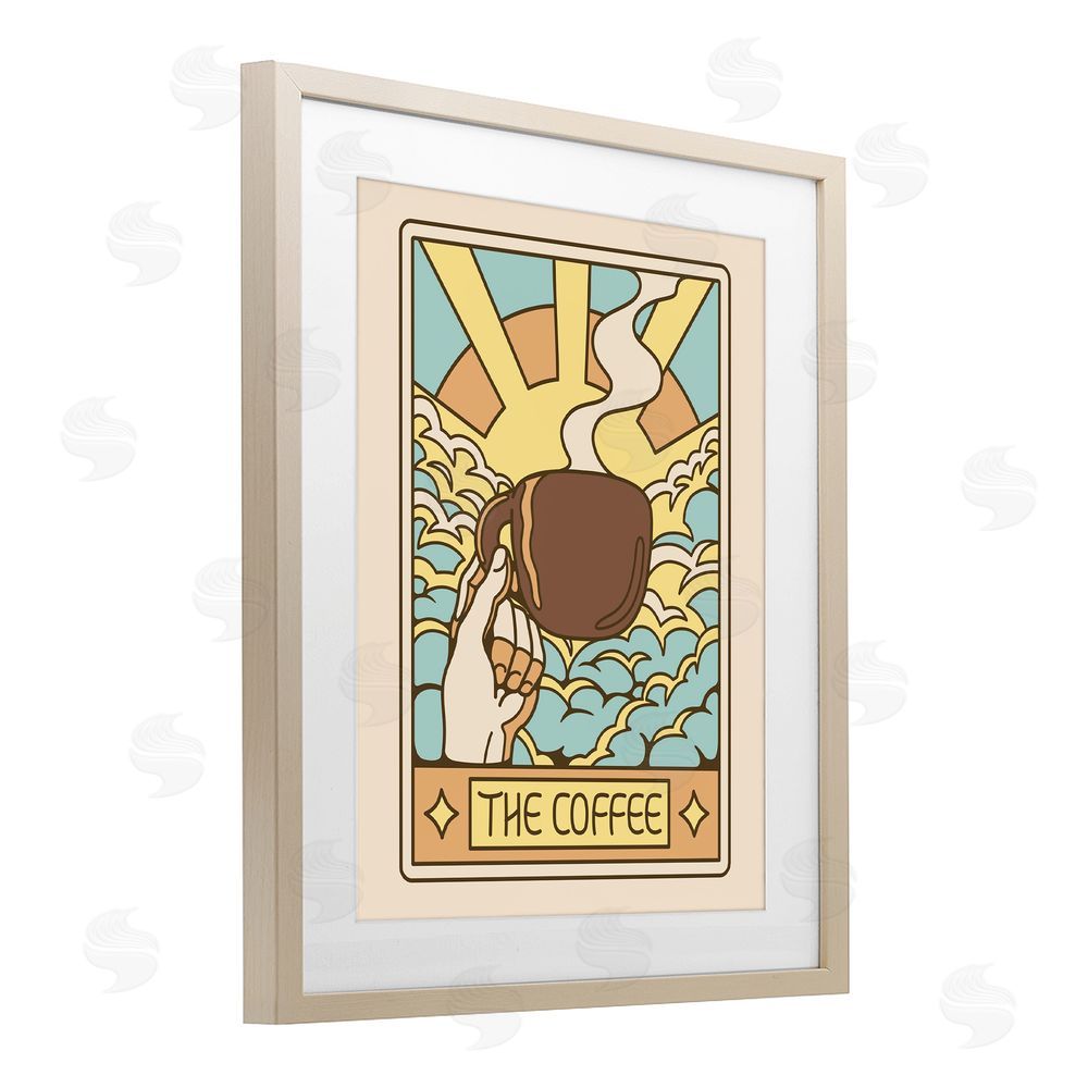 Tobe Fonseca The Coffee Muted Tarot Birch Framed Print Under Glass Wall Art
