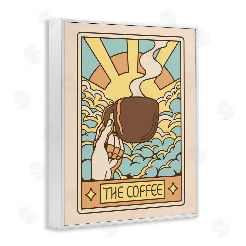 Tobe Fonseca The Coffee Muted Tarot White Framed Giclee Wall Art Print
