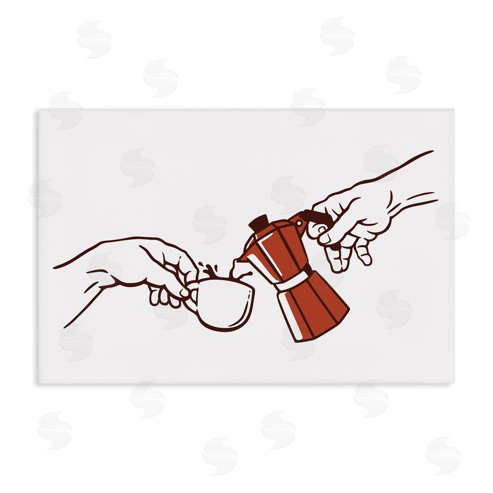 Tobe Fonseca Creation Of Coffee Classic Parody Stretched Canvas Wall Art