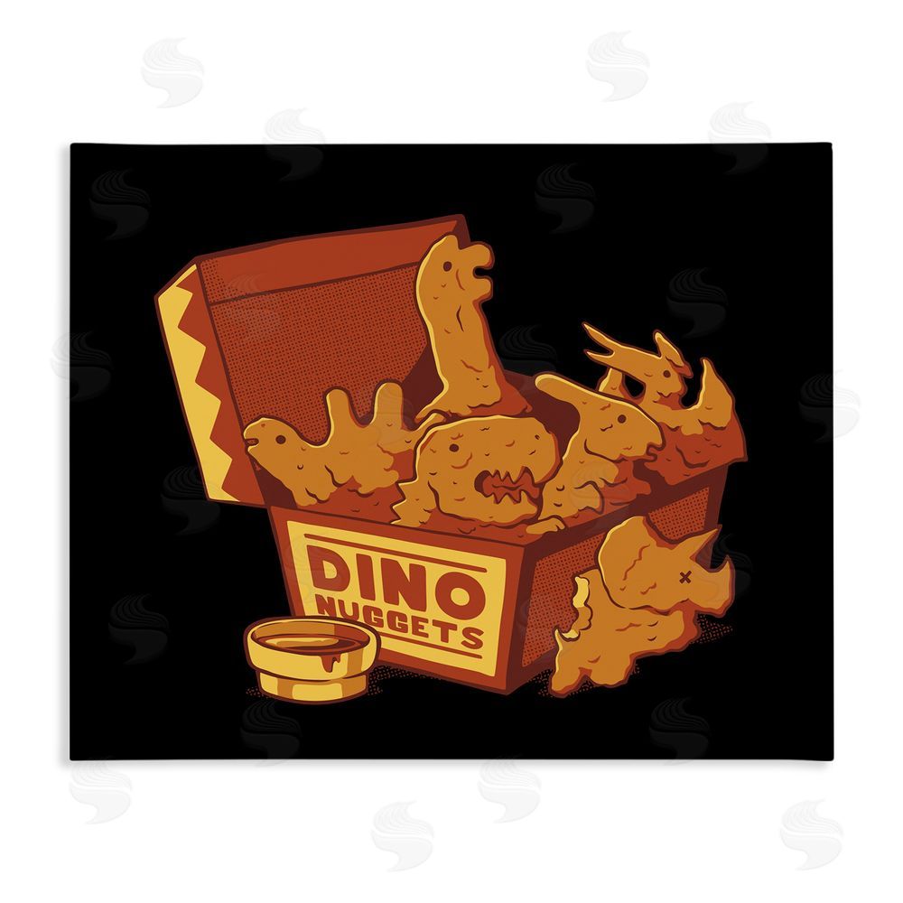 Tobe Fonseca Dino Nuggets with Sauce Stretched Canvas Wall Art Print