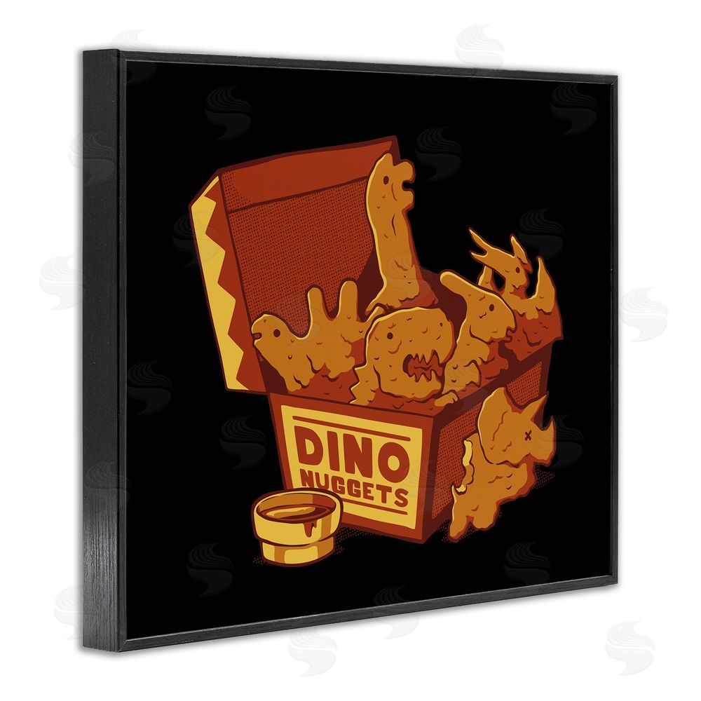 Tobe Fonseca Dino Nuggets with Sauce Black Framed Giclee Wall Art Print