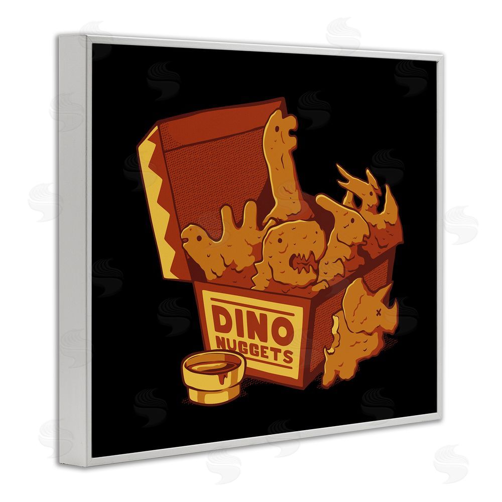Tobe Fonseca Dino Nuggets with Sauce White Framed Giclee Wall Art Print