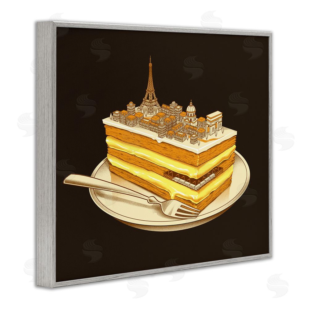 Tobe Fonseca Hungry For Travels Paris Gray Framed Giclee Wall Art Print