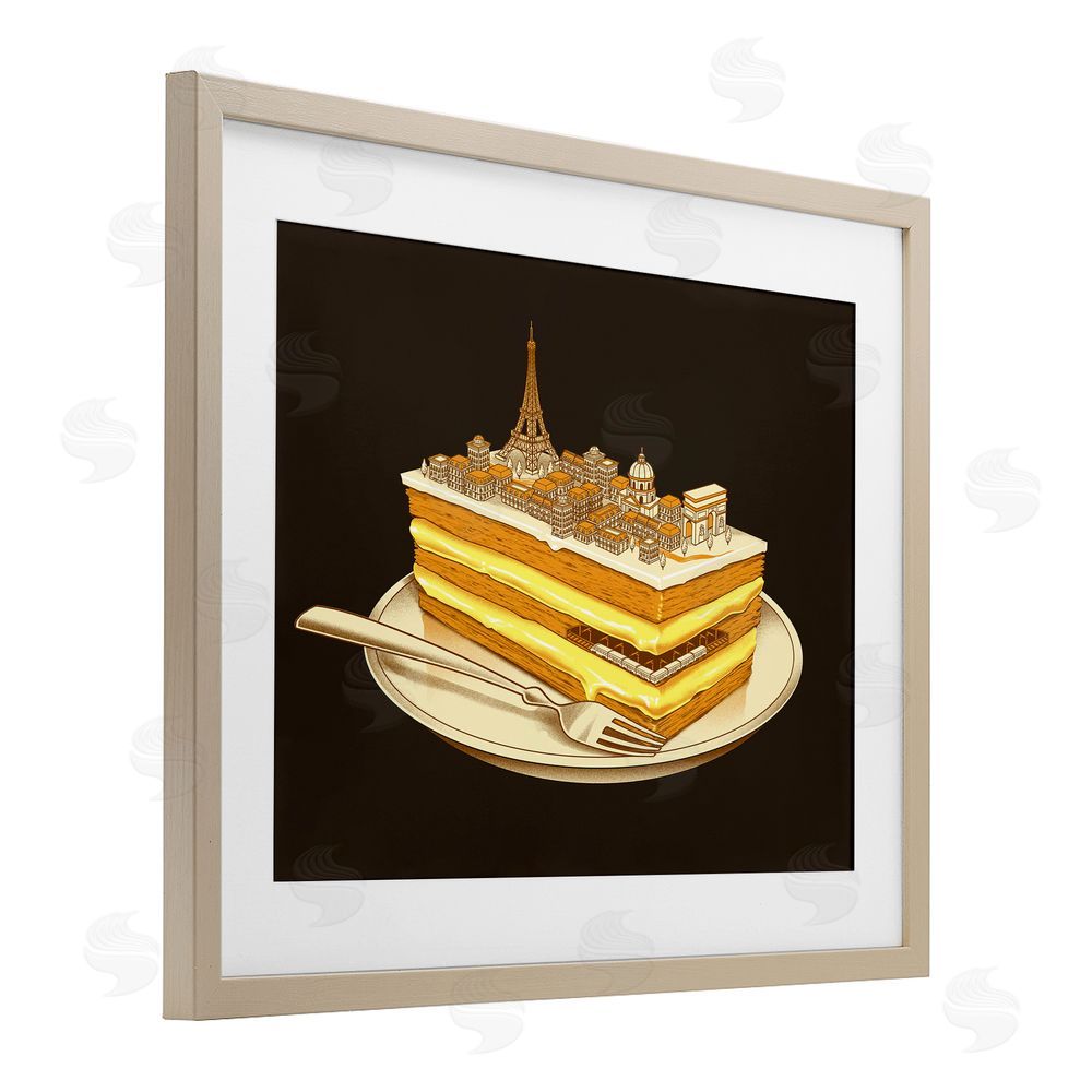 Tobe Fonseca Hungry For Travels Paris Brown Framed Print Under Glass Wall Art