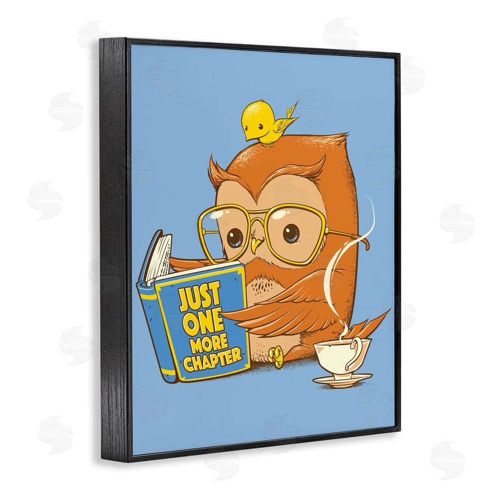 Tobe Fonseca One More Chapter Owl Black Framed Giclee Wall Art Print