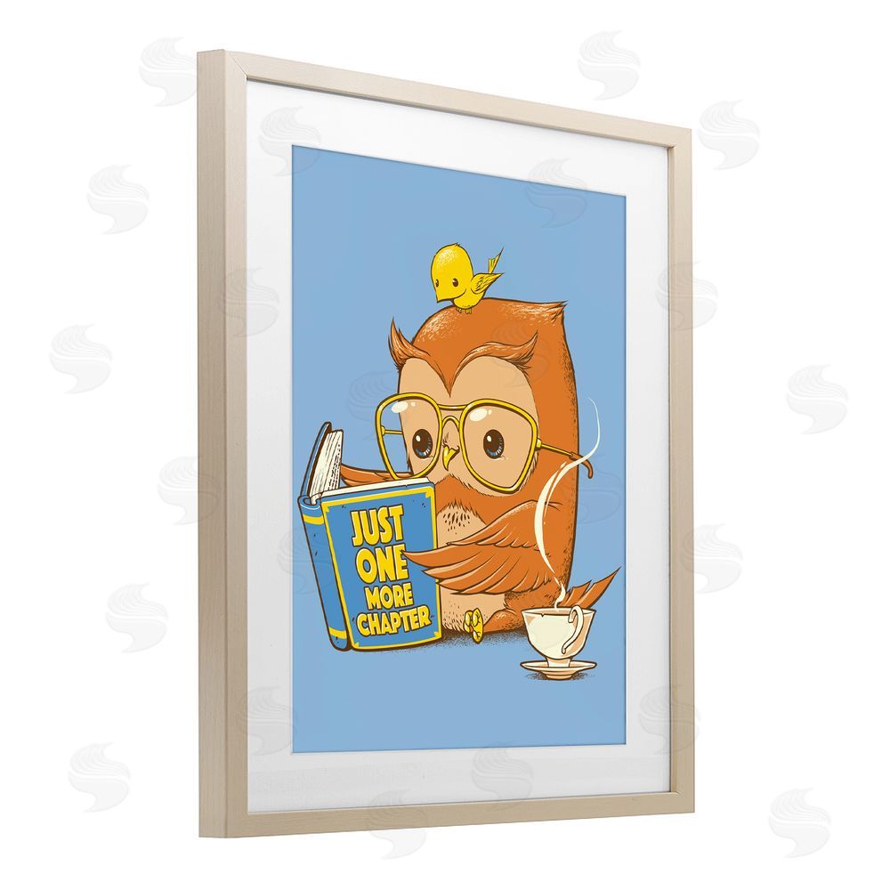 Tobe Fonseca One More Chapter Owl Brown Framed Print Under Glass Wall Art