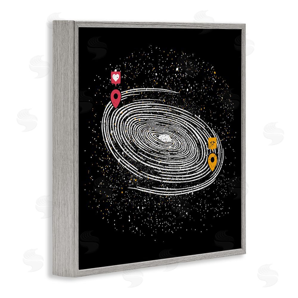 Tobe Fonseca Love Long Distance Gray Framed Giclee Wall Art Print