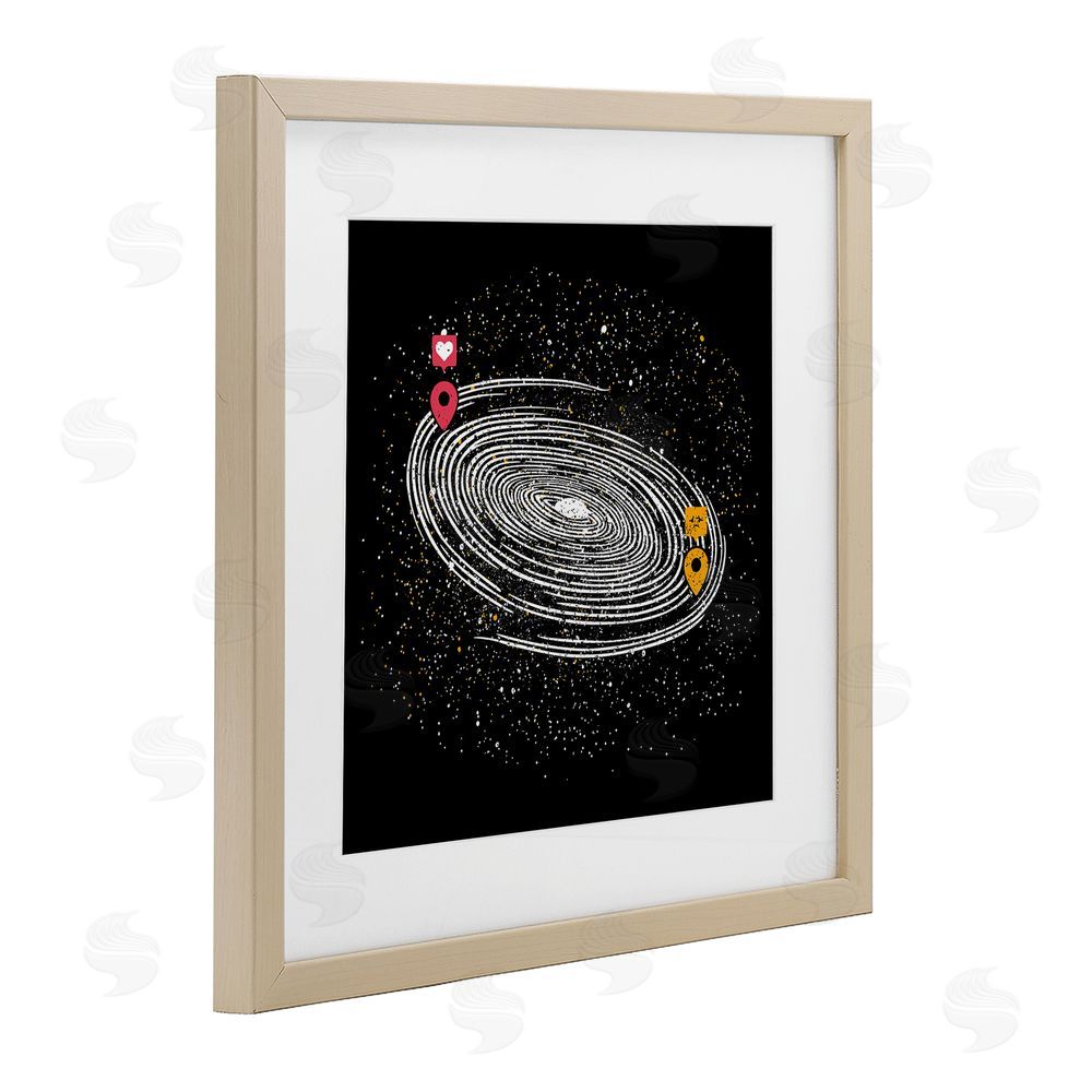 Tobe Fonseca Love Long Distance Brown Framed Print Under Glass Wall Art