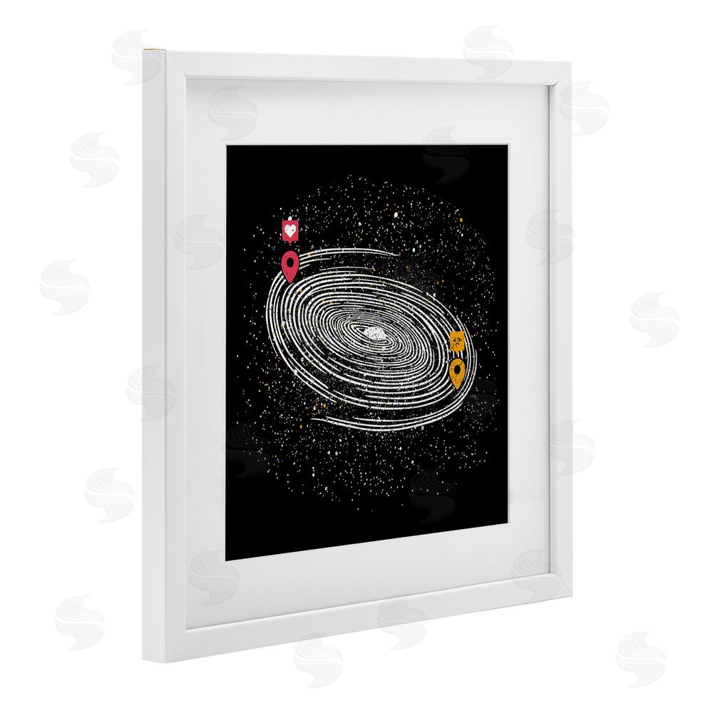 Tobe Fonseca Love Long Distance White Framed Print Under Glass Wall Art