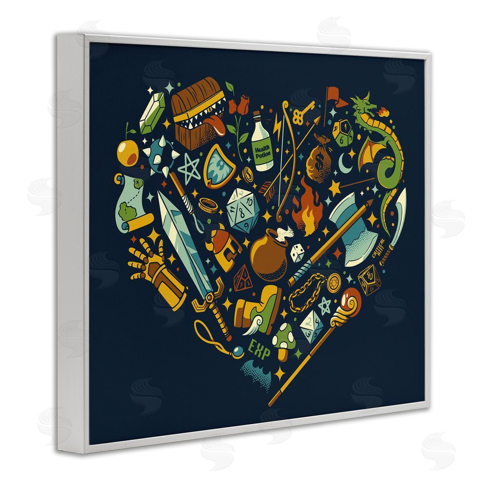 Tobe Fonseca Board Game RPG Trinkets White Framed Giclee Wall Art Print
