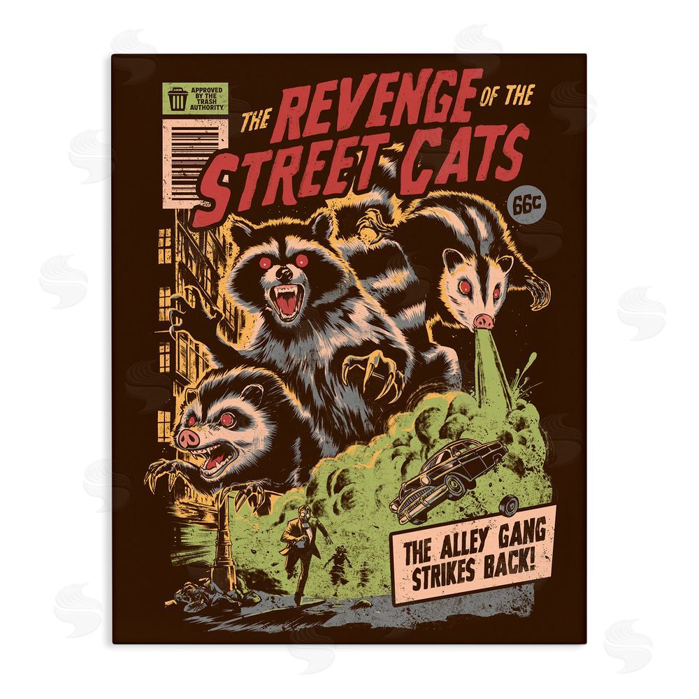 EduEly Designs Revenge Of Street Cats Stretched Canvas Wall Art