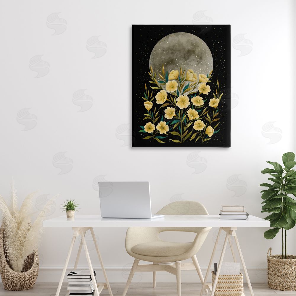 Episodic Drawings Moon Greeting Yellow Flowers 