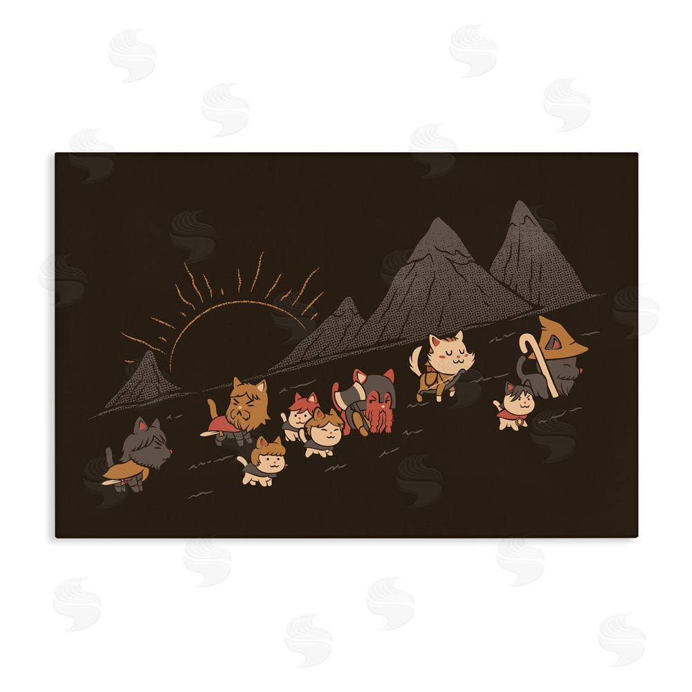 Tobe Fonseca Iconic Furrowship Of Ring Cats Stretched Canvas Wall Art Print