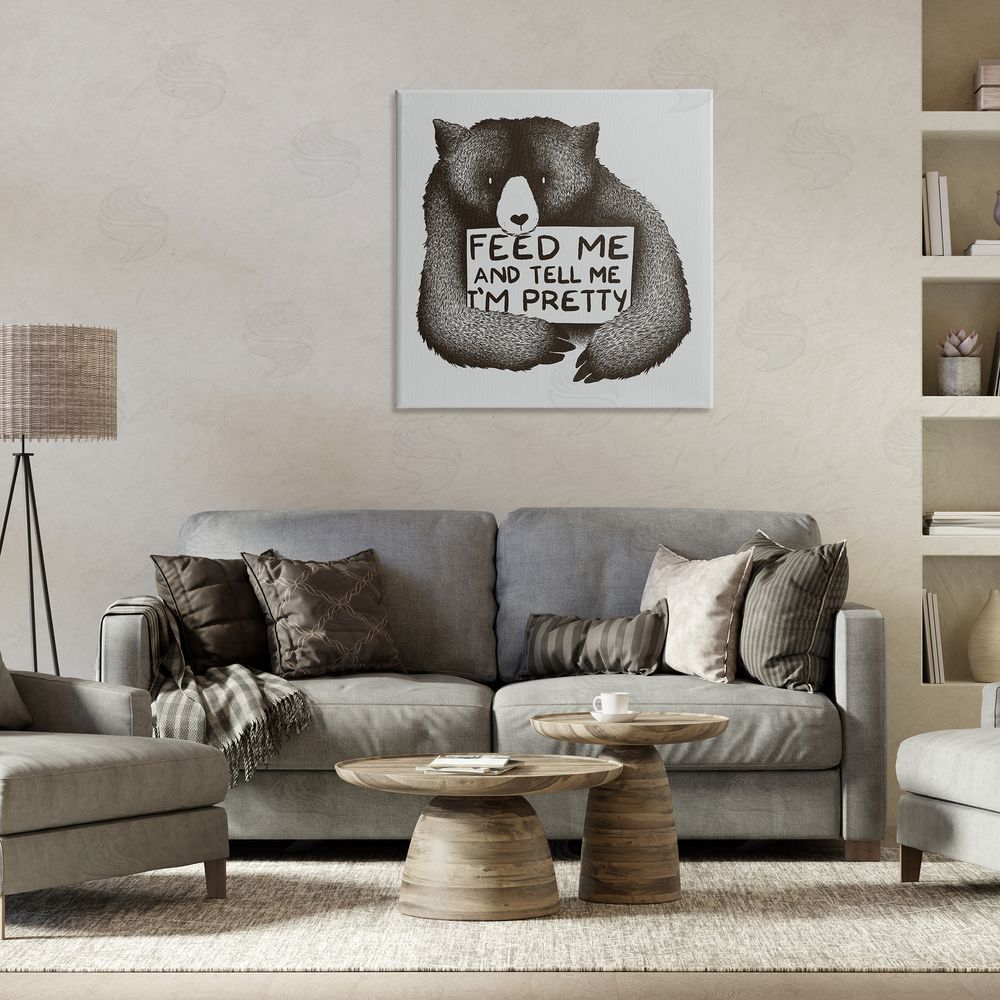 Tobe Fonseca Feed & Tell Me I'm Pretty Stretched Canvas Wall Art in Room