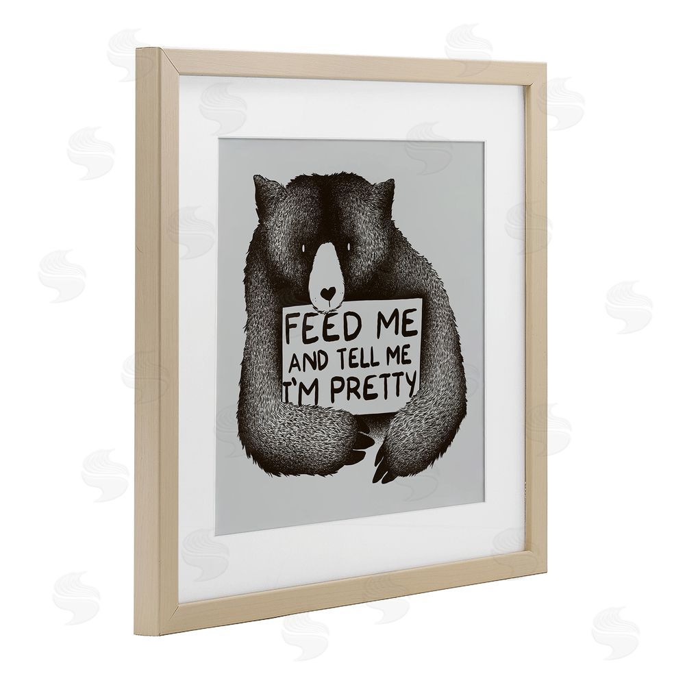 Tobe Fonseca Feed & Tell Me I'm Pretty Brown Framed Print Under Glass Wall Art