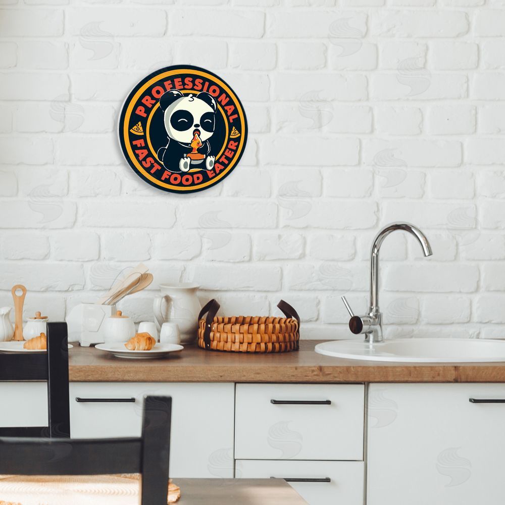 Tobe Fonseca Professional Fast Food Eater Wooden Wall Plaque Art Print in Room