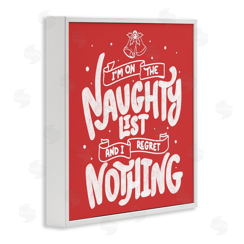 Tobe Fonseca Naughty List Regret Nothing White Framed Giclee Wall Art Print