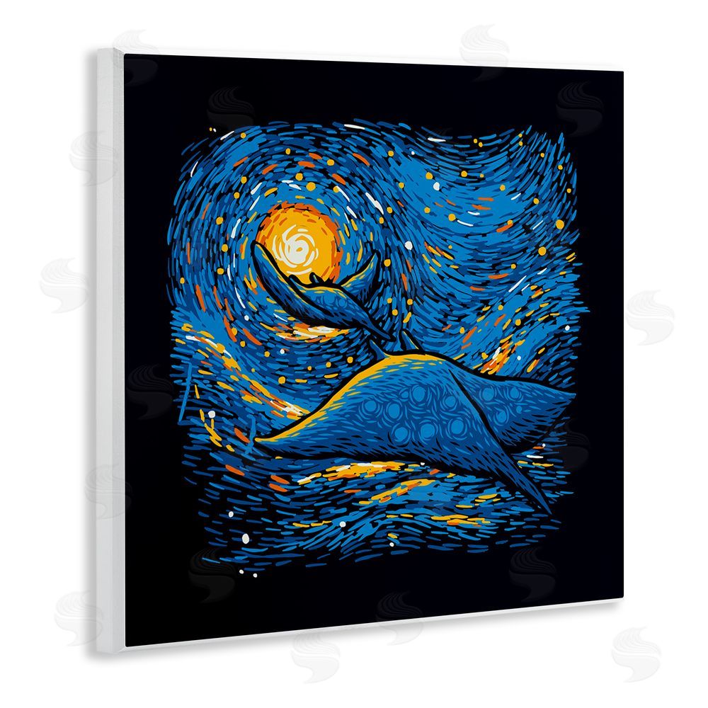 Tobe Fonseca Impressionist Manta Rays Wooden Wall Plaque Art Print