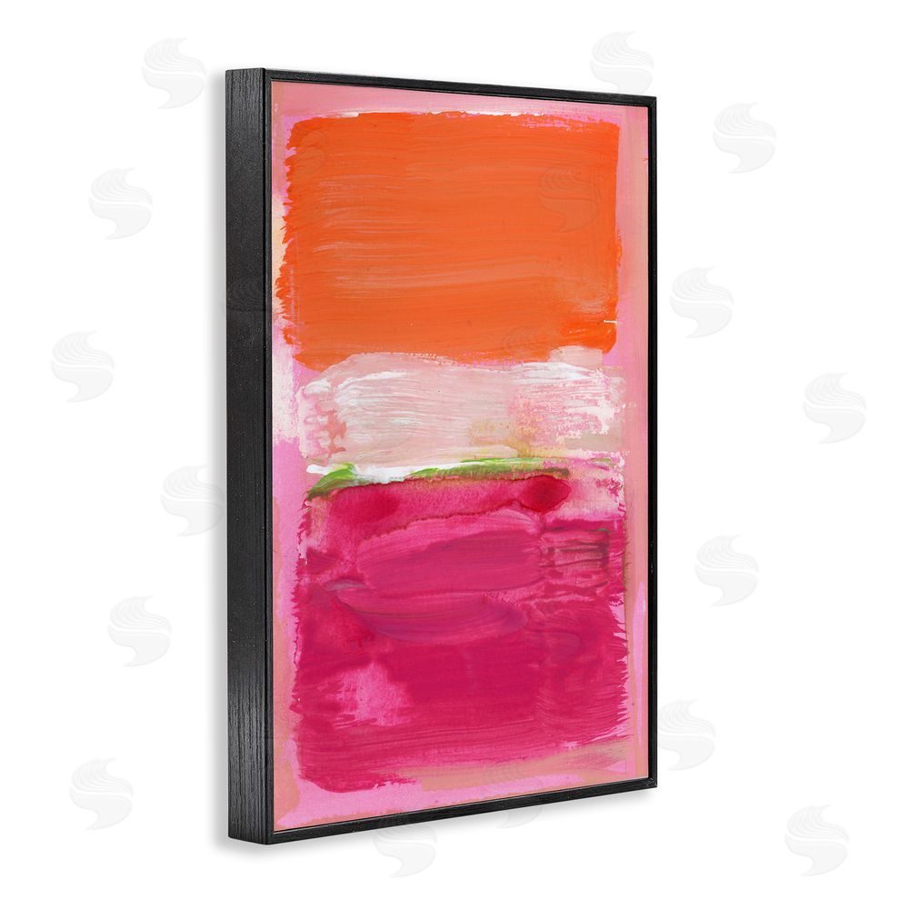Stacy Milrany Magenta Beneath Tangerine Orange Black Framed Giclee Wall Art Print