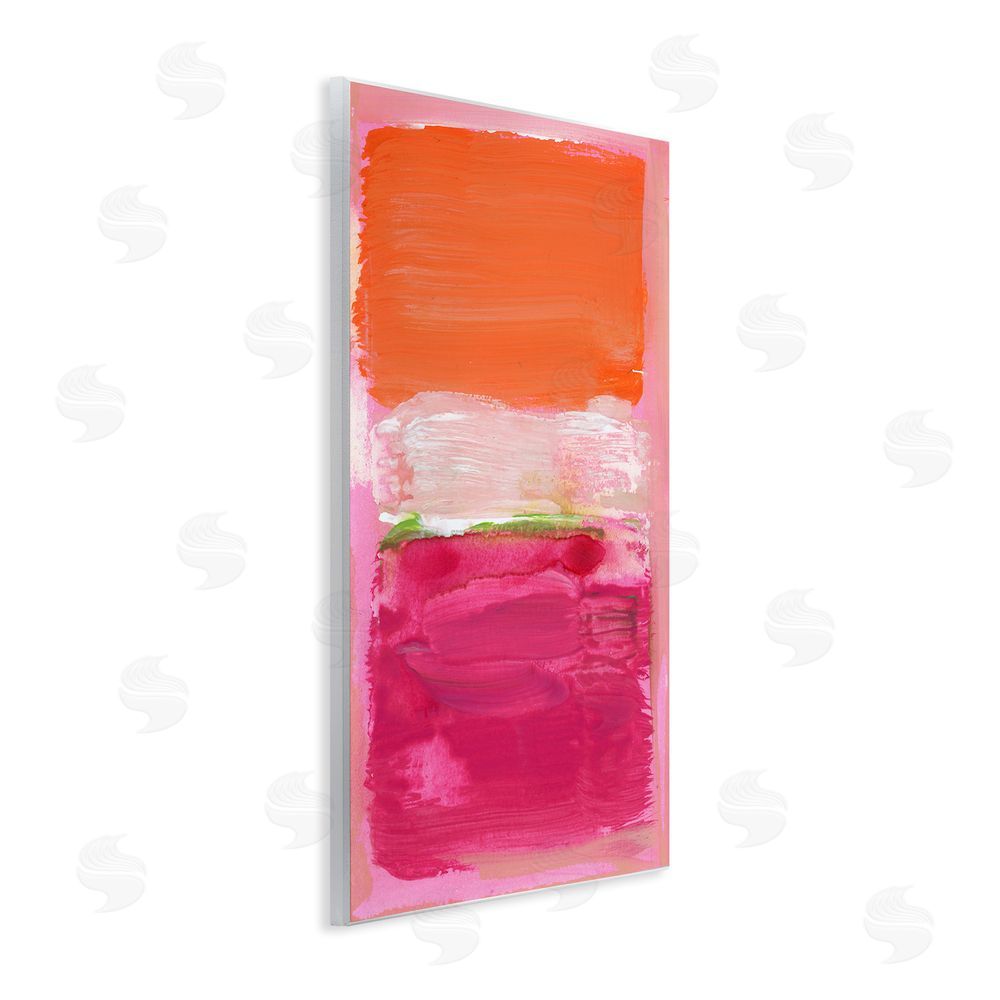Stacy Milrany Magenta Beneath Tangerine Orange Wooden Wall Plaque Art Print