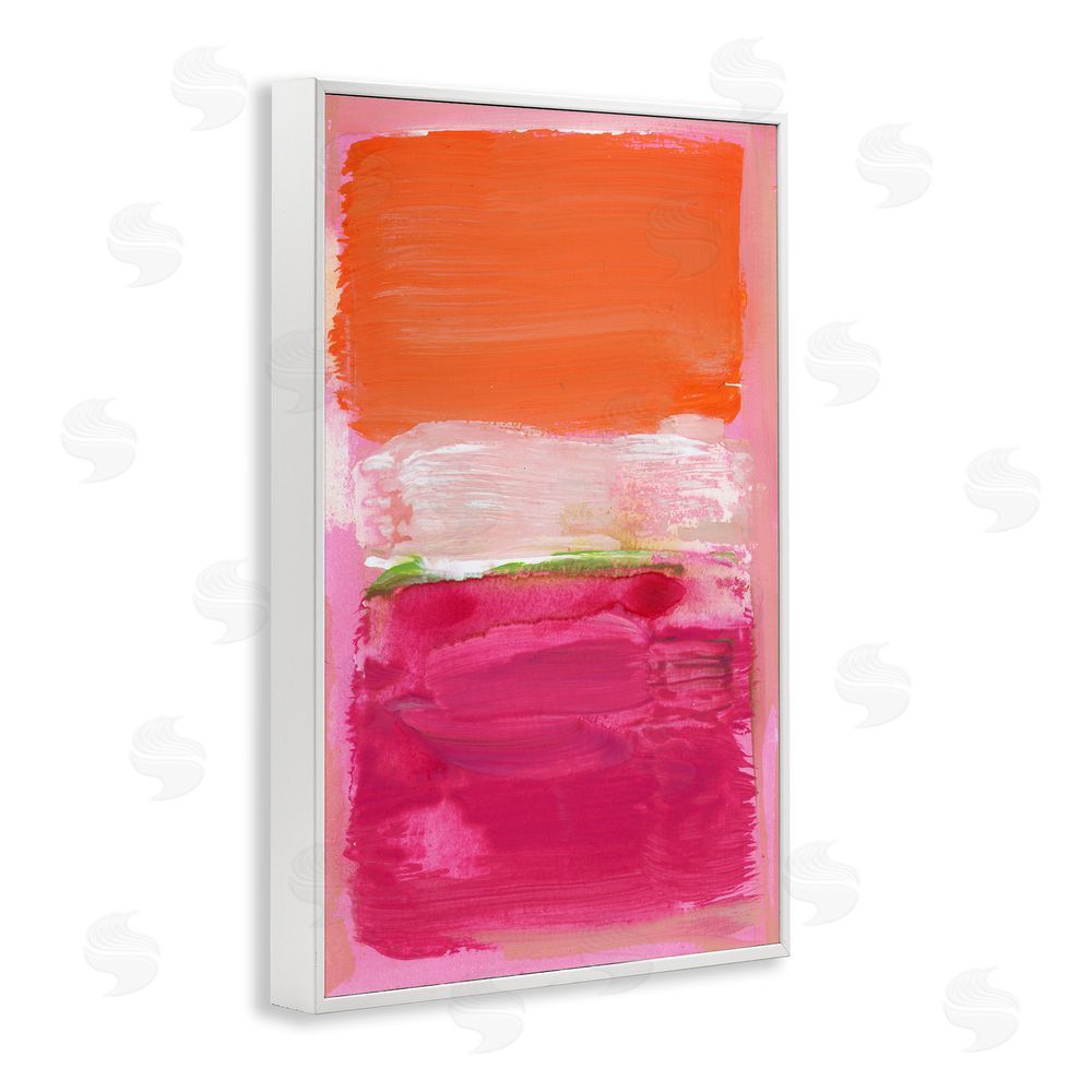 Stacy Milrany Magenta Beneath Tangerine Orange White Framed Giclee Wall Art Print