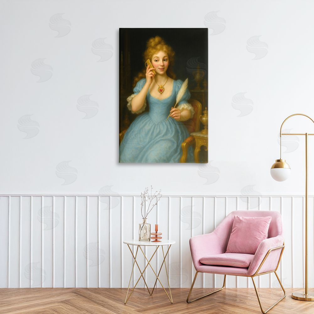 Grotto Studios May I Take A Message Stretched Canvas Wall Art in Room