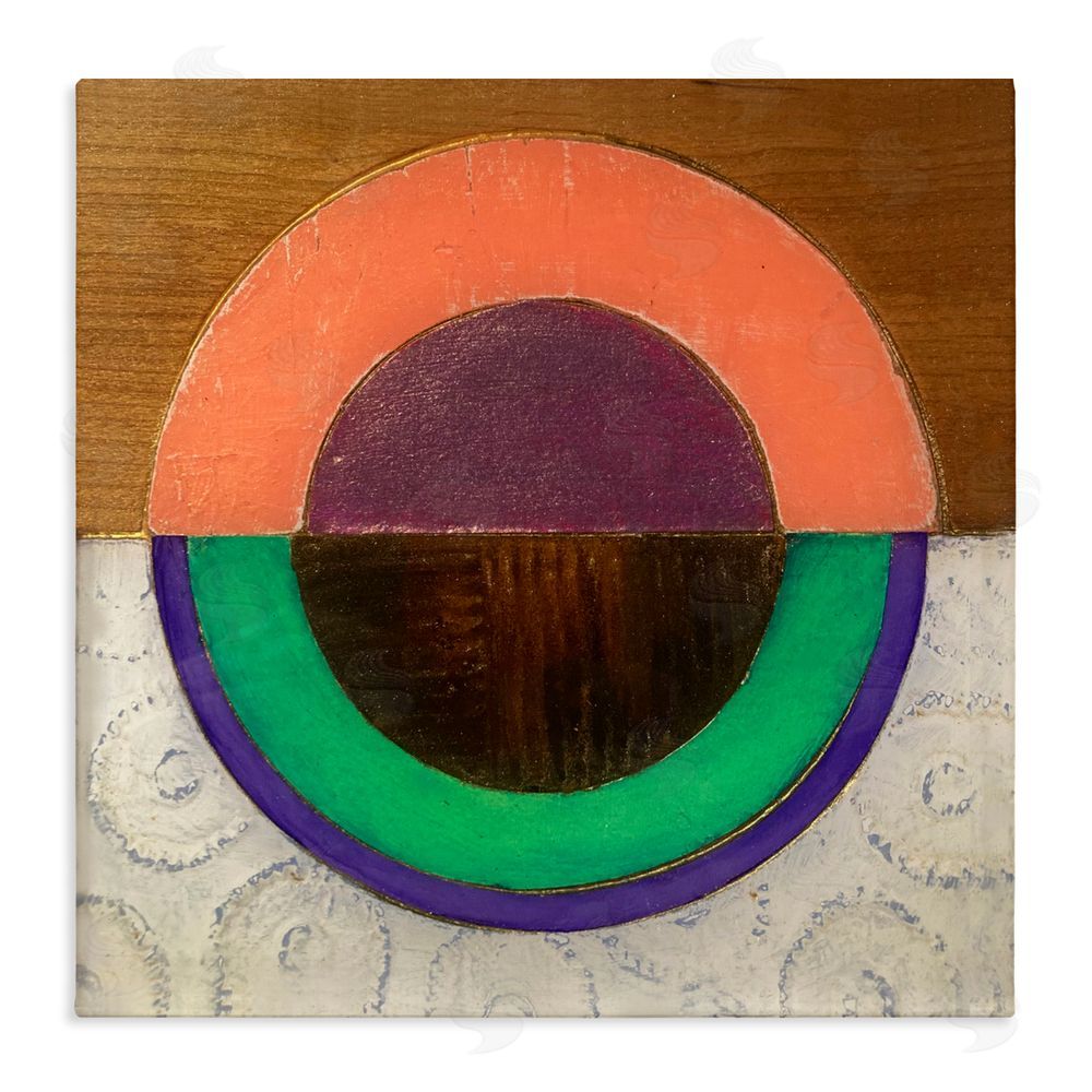 Matthew Finger Horizontal Split Circle Stretched Canvas Wall Art