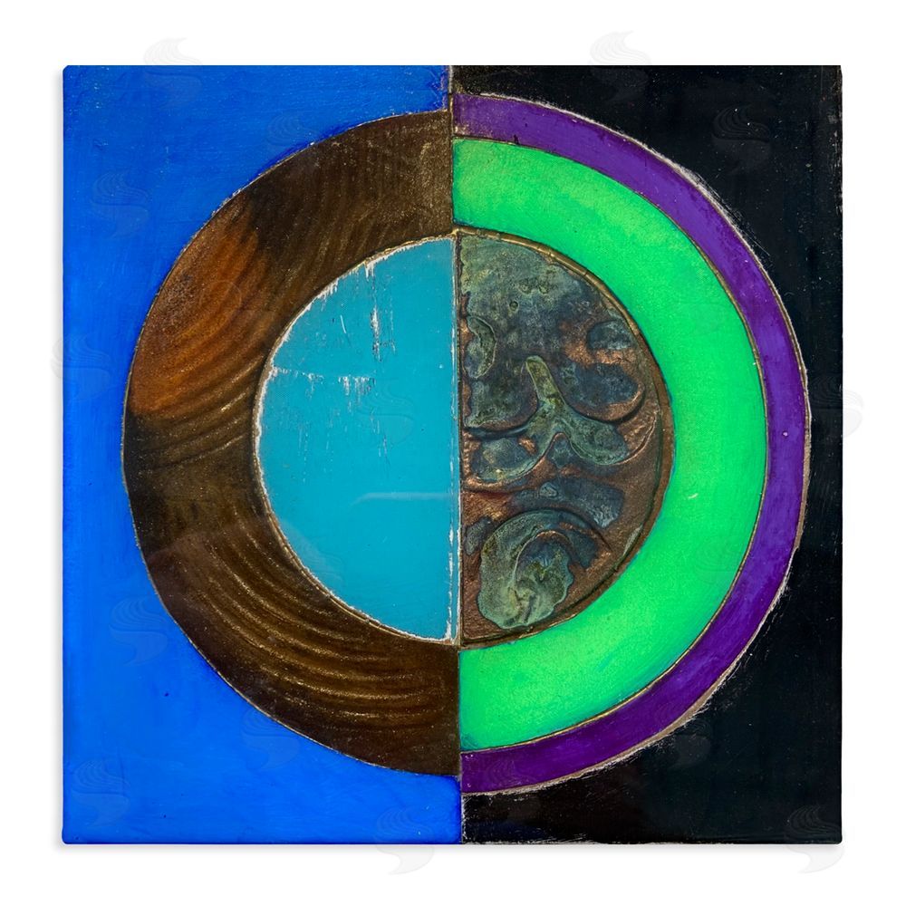 Matthew Finger Nocturnal Circle Symmetry Stretched Canvas Wall Art Print