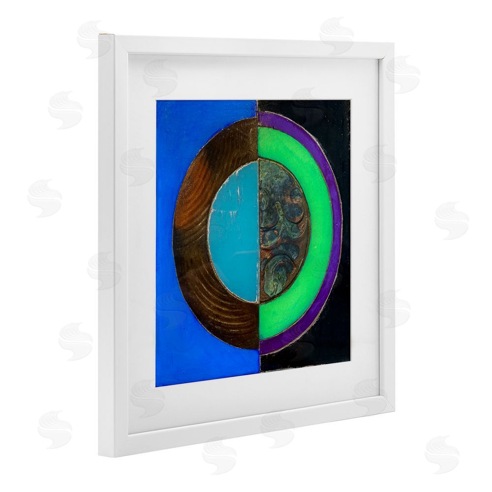 Matthew Finger Nocturnal Circle Symmetry White Framed Print Under Glass Wall Art