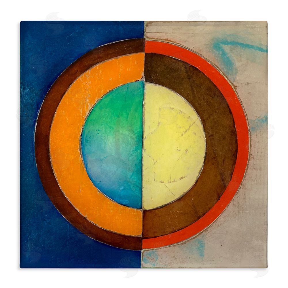 Matthew Finger Bright Vertical Circle Symmetry Stretched Canvas Wall Art
