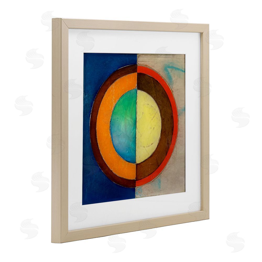 Matthew Finger Bright Vertical Circle Symmetry Birch Framed Print Under Glass Wall Art