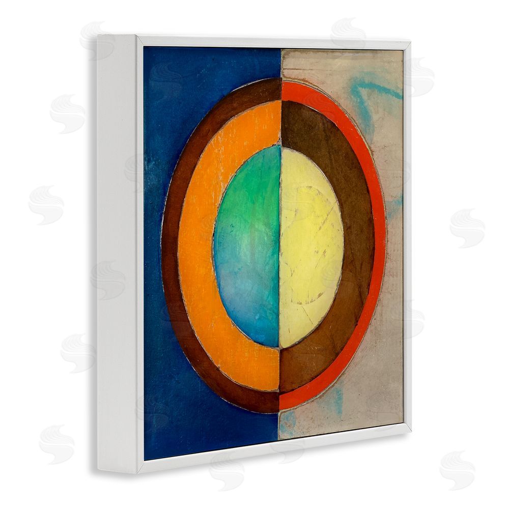 Matthew Finger Bright Vertical Circle Symmetry White Framed Giclee Wall Art Print
