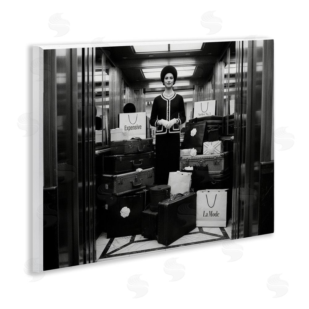 A Barefoot Stylist Elevator Chic Shopping Wall Plaque Art Print