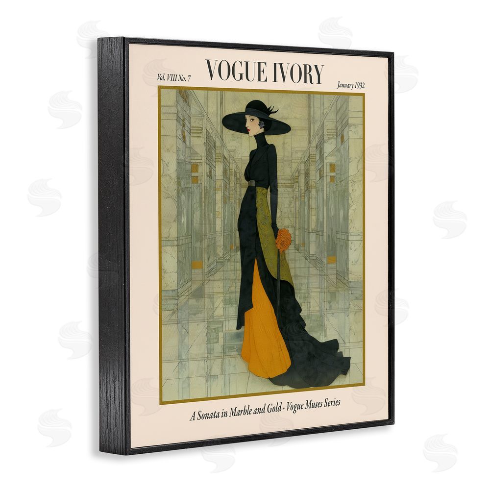 A Barefoot Stylist Ivory Hall Magazine Black Framed Giclee Wall Art Print
