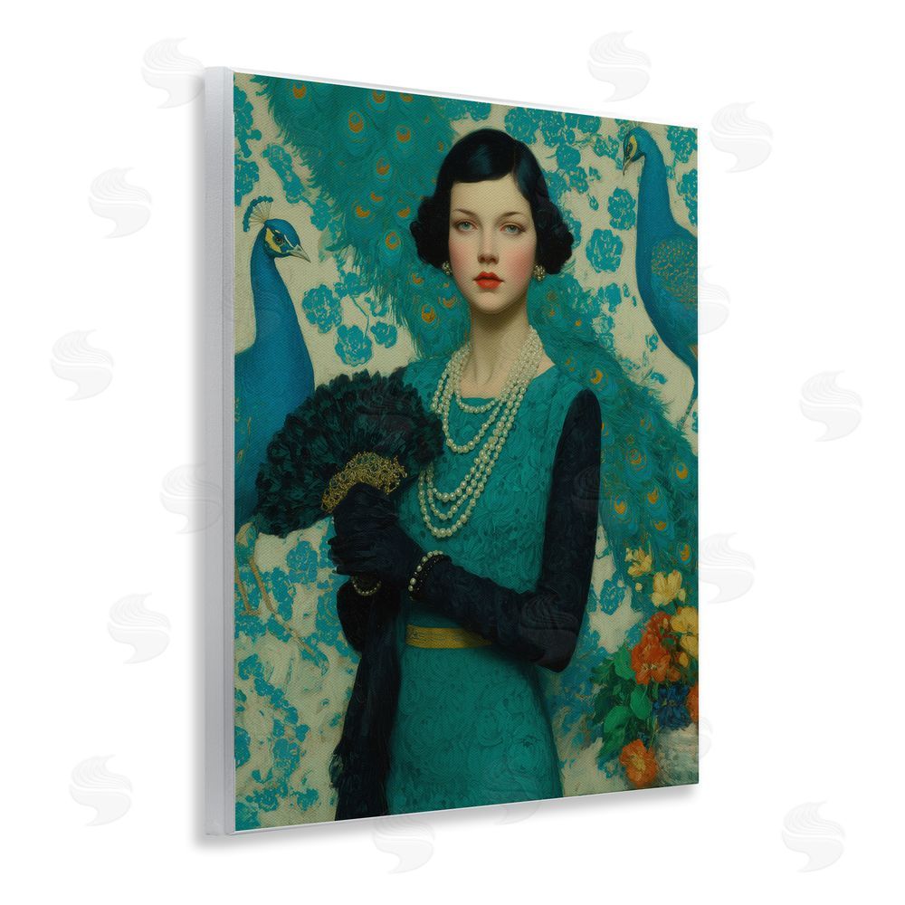A Barefoot Stylist Vintage Peacock Poise Wall Plaque Art Print