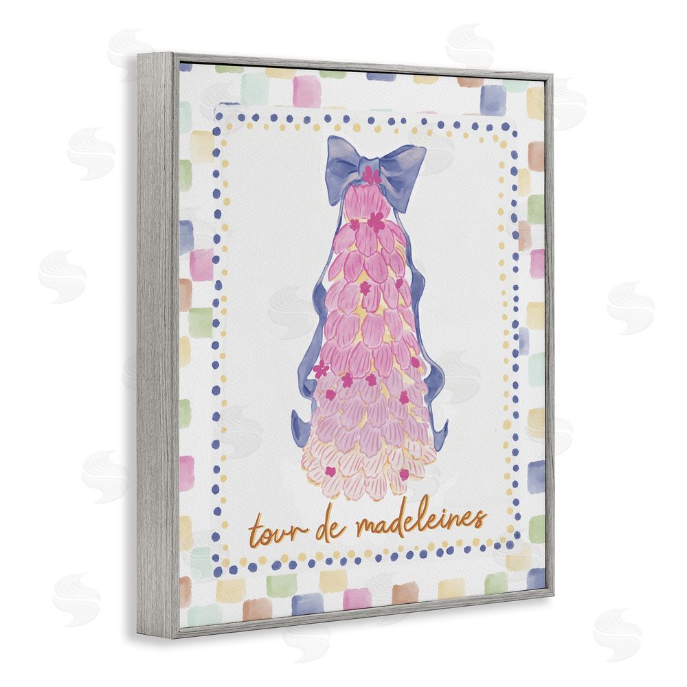 Radhika Modi Pink Tower of Madeleines Gray Framed Giclee Wall Art Print