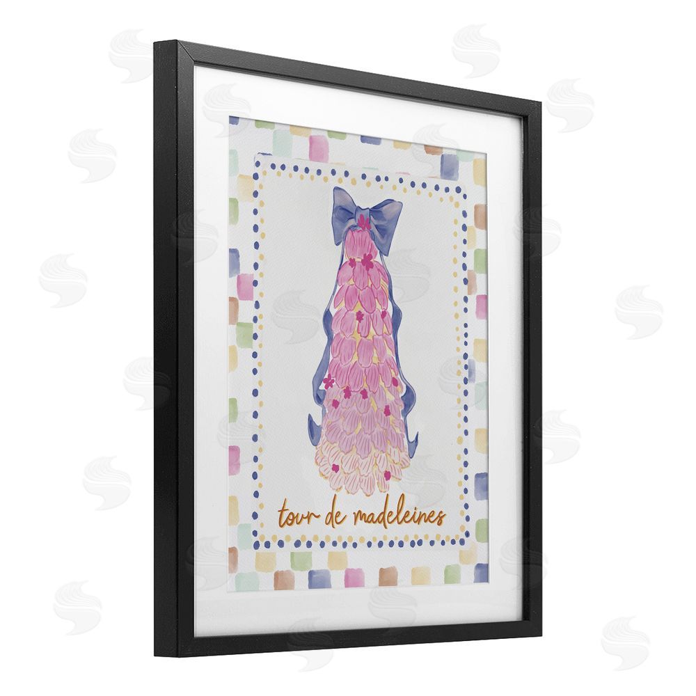 Radhika Modi Pink Tower of Madeleines Black Framed Print Under Glass Wall Art