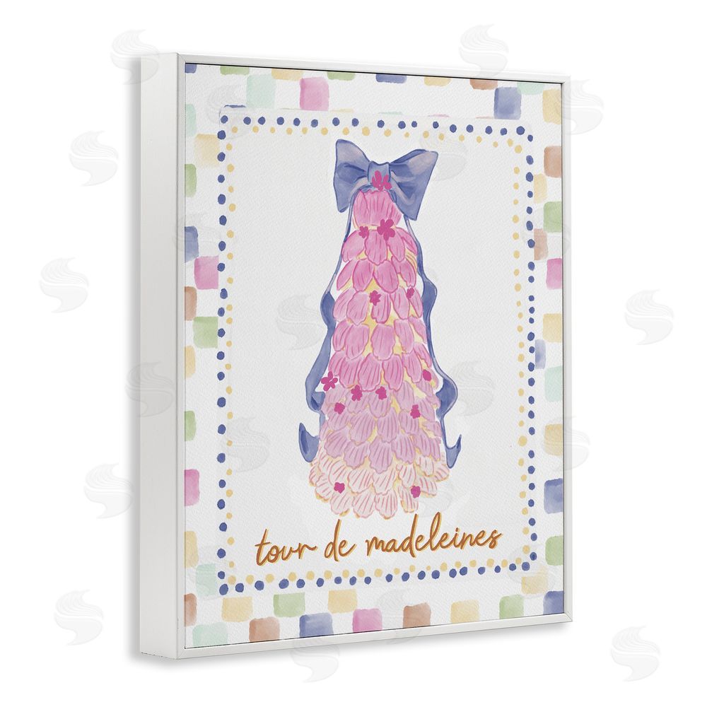 Radhika Modi Pink Tower of Madeleines White Framed Giclee Wall Art Print
