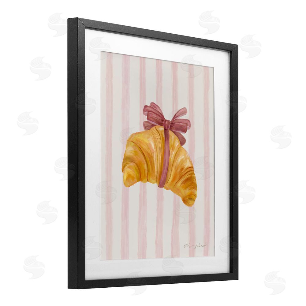 Kelley Talent For The Love Of Croissant Black Framed Print Under Glass Wall Art